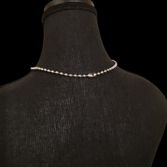 Baby Pink Monster Logo Ball Bead Choker Necklace - Picture 5 of 10